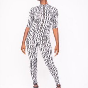 B&W Print Jumpsuit